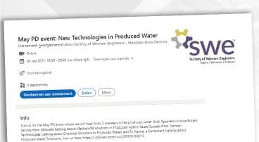 May PD event: New Technologies in Produced Water