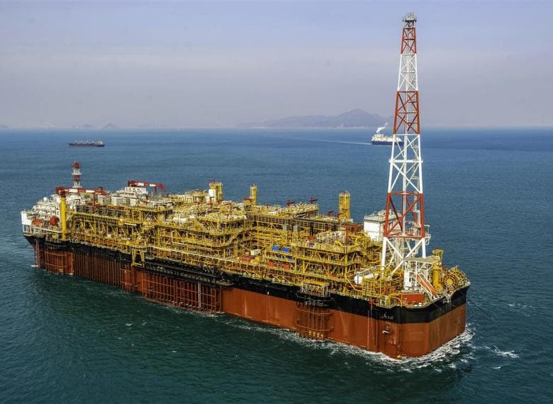 Floating Production Storage and Offloading (FPSO) vessel at an offshore production location